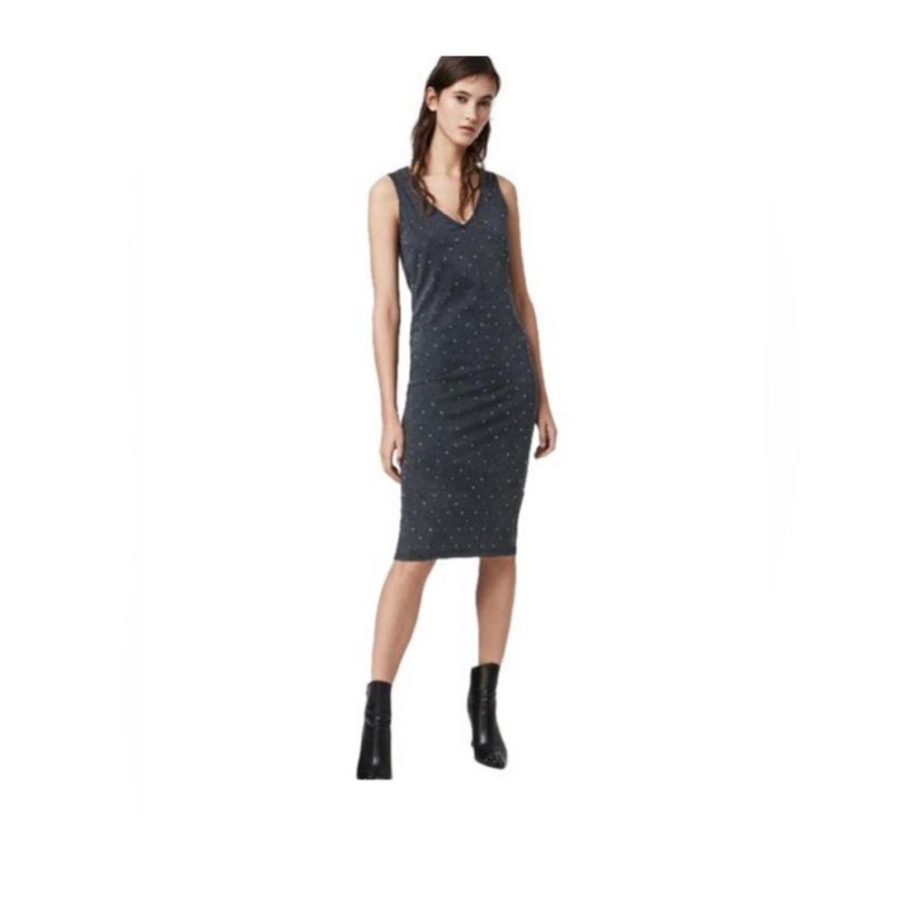 All Saints Leigh Stud Dress Size 2 NWOT